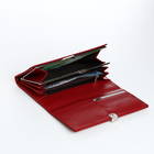 Кошелёк женский на магнитах с фермуаром, цвет бордовый - фото 24560280