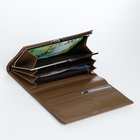 Кошелёк женский на магнитах с фермуаром, цвет бежевый - фото 24560316