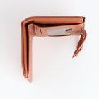 Кошелёк женский на кнопке, цвет бежевый - фото 24601365