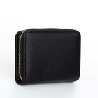 Кошелёк женский на кнопке, цвет чёрный - фото 24601374