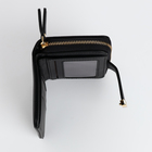 Кошелёк женский на кнопке, цвет чёрный - фото 24601377