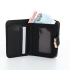 Кошелёк женский на кнопке, цвет чёрный - фото 24601378