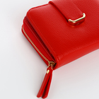 Кошелёк женский на кнопке, цвет красный - фото 24560570