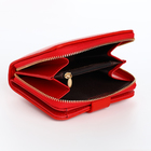 Кошелёк женский на кнопке, цвет красный - фото 24560571