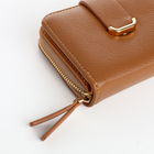 Кошелёк женский на кнопке, цвет коричневый - фото 24601381