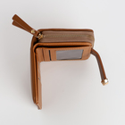 Кошелёк женский на кнопке, цвет коричневый - фото 24601383