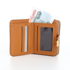 Кошелёк женский на кнопке, цвет коричневый - фото 24601384