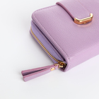 Кошелёк женский на кнопке, цвет сиреневый - фото 24601387