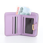 Кошелёк женский на кнопке, цвет сиреневый - фото 24601390