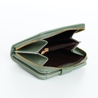 Кошелёк женский на кнопке, цвет зелёный - фото 24601394