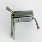 Кошелёк женский на кнопке, цвет зелёный - фото 24601395