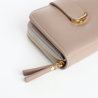 Кошелёк женский на кнопке, цвет бежевый - фото 24601405