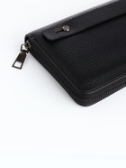Портмоне-клатч мужской на молнии, отдел для купюр, карт, монет, чёрное - Фото 3