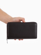 Портмоне-клатч мужской на молнии, отдел для купюр, карт, монет, коричневое - Фото 6