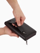 Портмоне-клатч мужской на молнии, отдел для купюр, карт, монет, коричневое - Фото 7