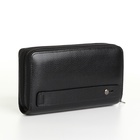 Портмоне-клатч мужской на молнии, чёрное - Фото 4