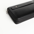 Портмоне-клатч мужской на молнии, чёрное - Фото 3