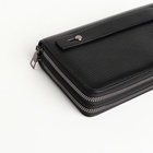 Портмоне-клатч мужское на молнии, чёрное - Фото 3