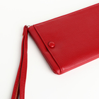 Кошелёк женский на молнии с ремешком, цвет бордовый - фото 24560630