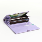 Кошелёк женский на магнитах с фермуаром, цвет лиловый - фото 24560656