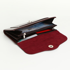 Кошелёк женский на магните, цвет коричневый - фото 24560731