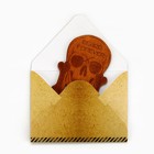 Расческа для бороды в конверте «Череп» 7,3 х 9,7 см - Фото 7
