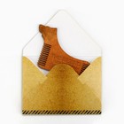 Расческа для бороды в конверте «Для сильных мужчин» 11 х 10,4см - Фото 7