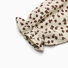 Блузка-боди для девочки MINAKU, рост 74-80 см, бежевая - Фото 3