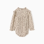 Блузка-боди для девочки MINAKU, рост 80-86 см, бежевая - Фото 5