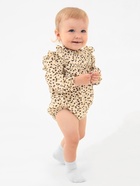 Блузка-боди для девочки MINAKU, рост 86-92 см, бежевая - Фото 1