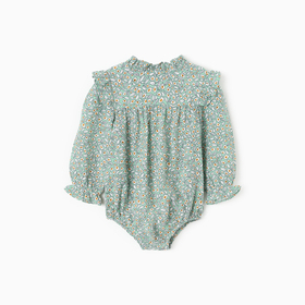 Блузка-боди для девочки MINAKU, цвет зеленый, рост 68-74
