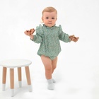 Блузка-боди для девочки MINAKU, рост 80-86 см, зелёная - Фото 7