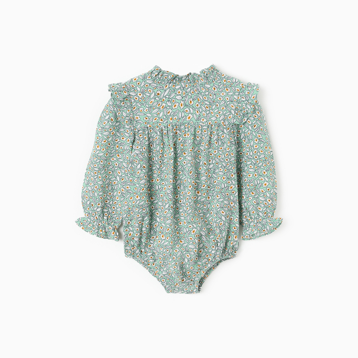 Блузка-боди для девочки MINAKU, цвет зеленый, рост 92-98