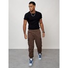 Джинсы мужские, размер 46-48, цвет коричневый - Фото 3