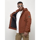 Куртка мужская весенняя, размер 52, цвет коричневый - Фото 5