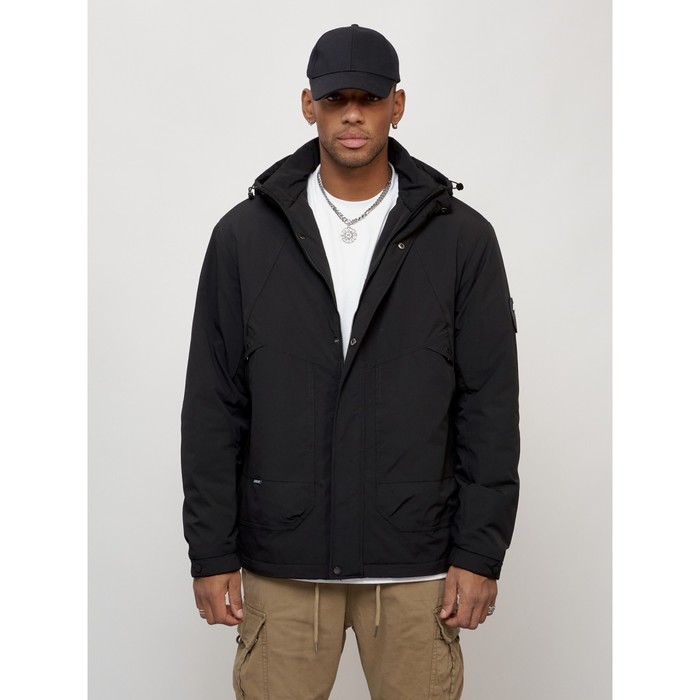 Куртка мужская весенняя, размер 50, цвет чёрный - Фото 1