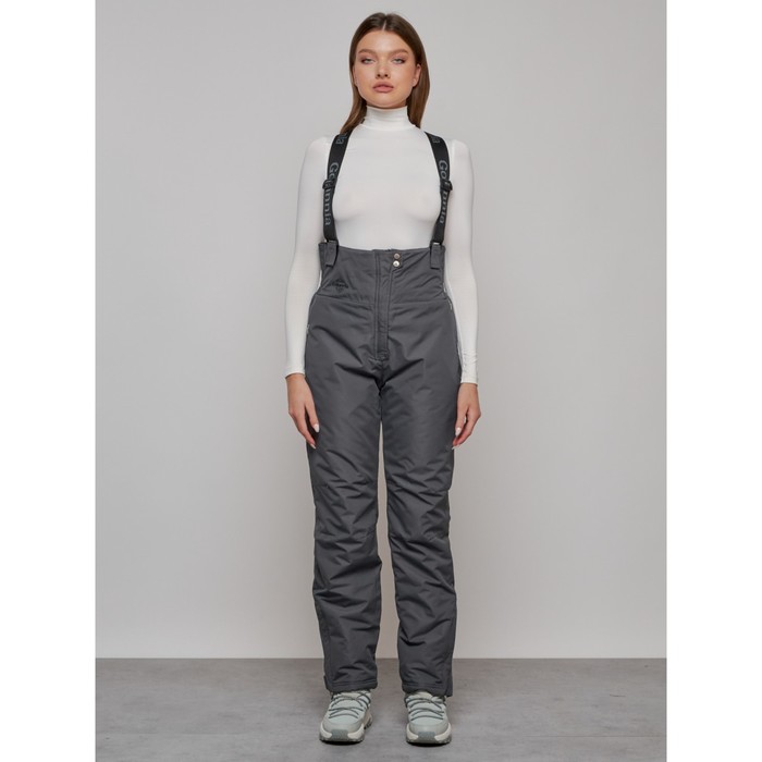 Полукомбинезон женский зимний, размер 46, цвет тёмно-серый - Фото 1