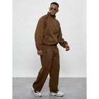 Спортивный костюм мужской, размер 52, цвет коричневый - Фото 3