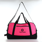 Сумка спортивная женская, TEXTURA, средний размер, цвет чёрный/розовый - фото 321761396