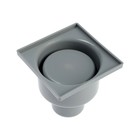 Трап RTP, вертикальный, 100 х 100 мм, d=50 мм, сухой затвор, решетка пластик, серый - фото 24582786