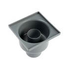 Трап RTP, вертикальный, 100 х 100 мм, d=50 мм, сухой затвор, решетка пластик, серый - фото 24582787