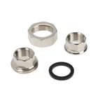 Американка RTP, 1/2", внутренняя/внутренняя резьба, прямая, никелированная латунь, еврослот - фото 24582865