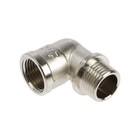 Угольник RTP, 1/2" х 90° внутренняя/наружная резьба, никелированная латунь, еврослот - фото 24582898