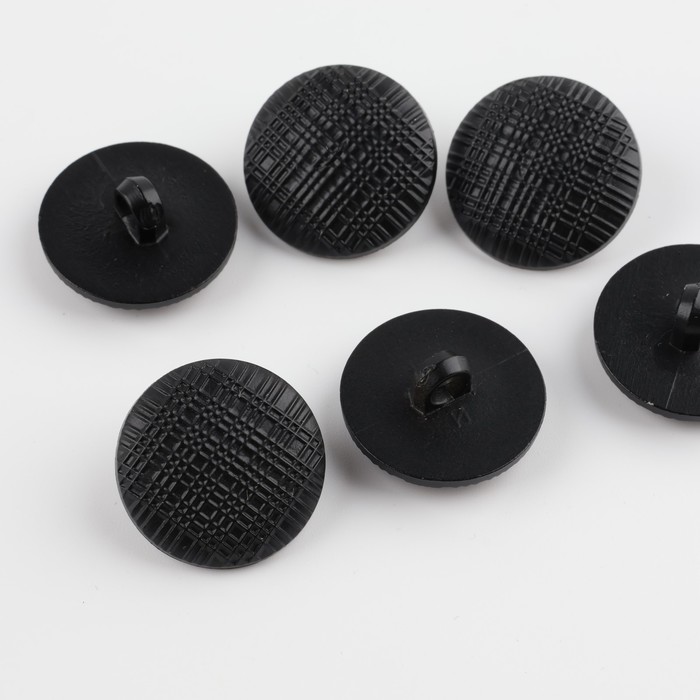 Пуговица на ножке d22мм (наб 6шт цена за наб) NE200 Blk 34L черный МП