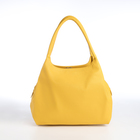 Сумка женская на молнии, цвет жёлтый - фото 24619822