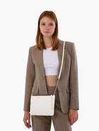 Сумка женская на молнии RICHET, цвет белый - Фото 2