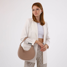 Сумка женская на молнии, цвет бежевый - фото 24742448