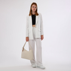 Сумка женская на молнии RICHET, бежевая - Фото 8