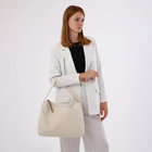 Сумка женская на молнии RICHET, бежевая - Фото 2