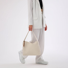 Сумка женская на молнии RICHET, бежевая - Фото 9